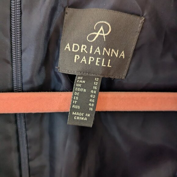 Floral Printed High Low Organza Halter Dress - Navy Multi - Picture 4 of 4